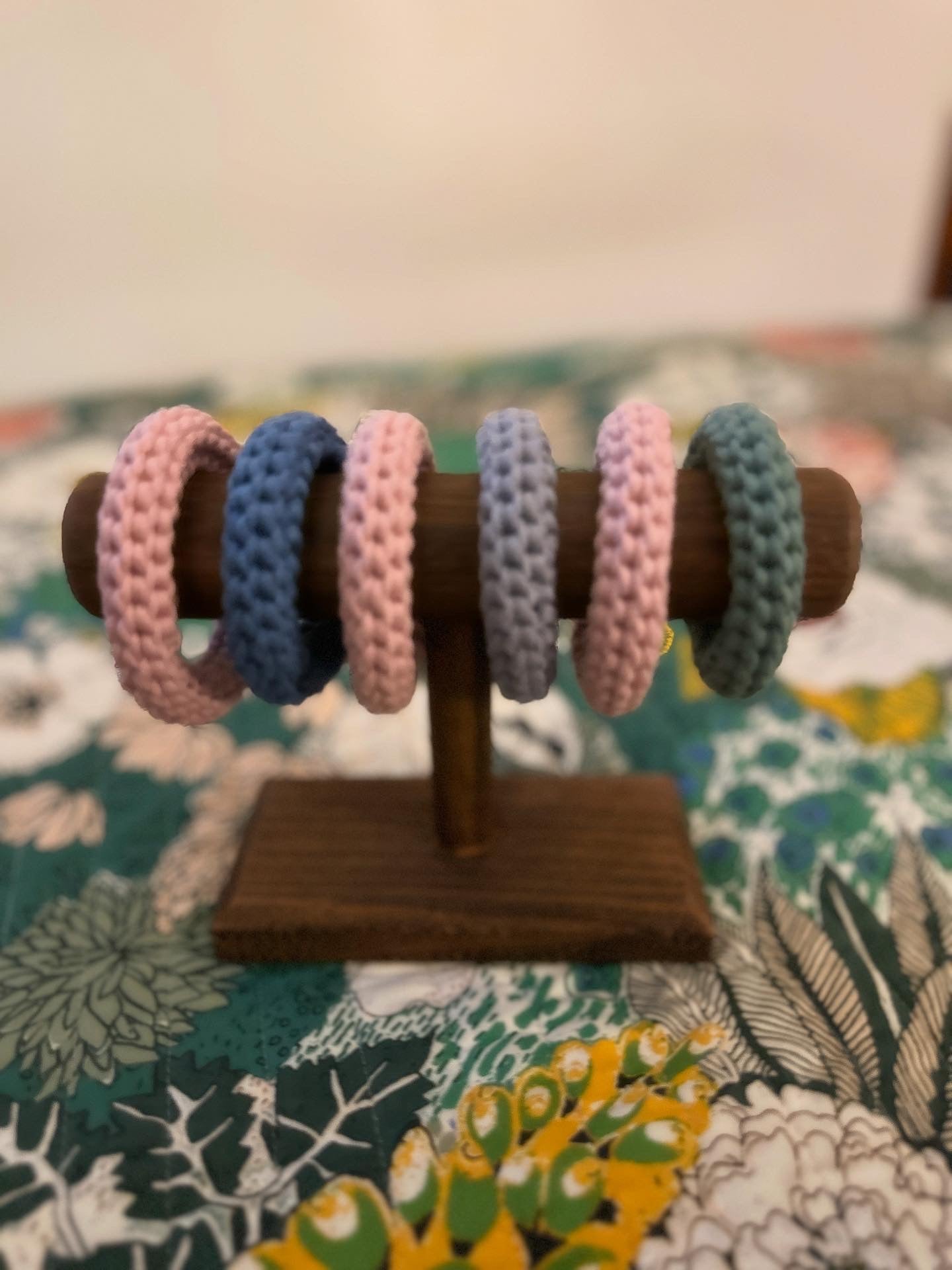 100% Cotton Crochet Bangle Bracelet