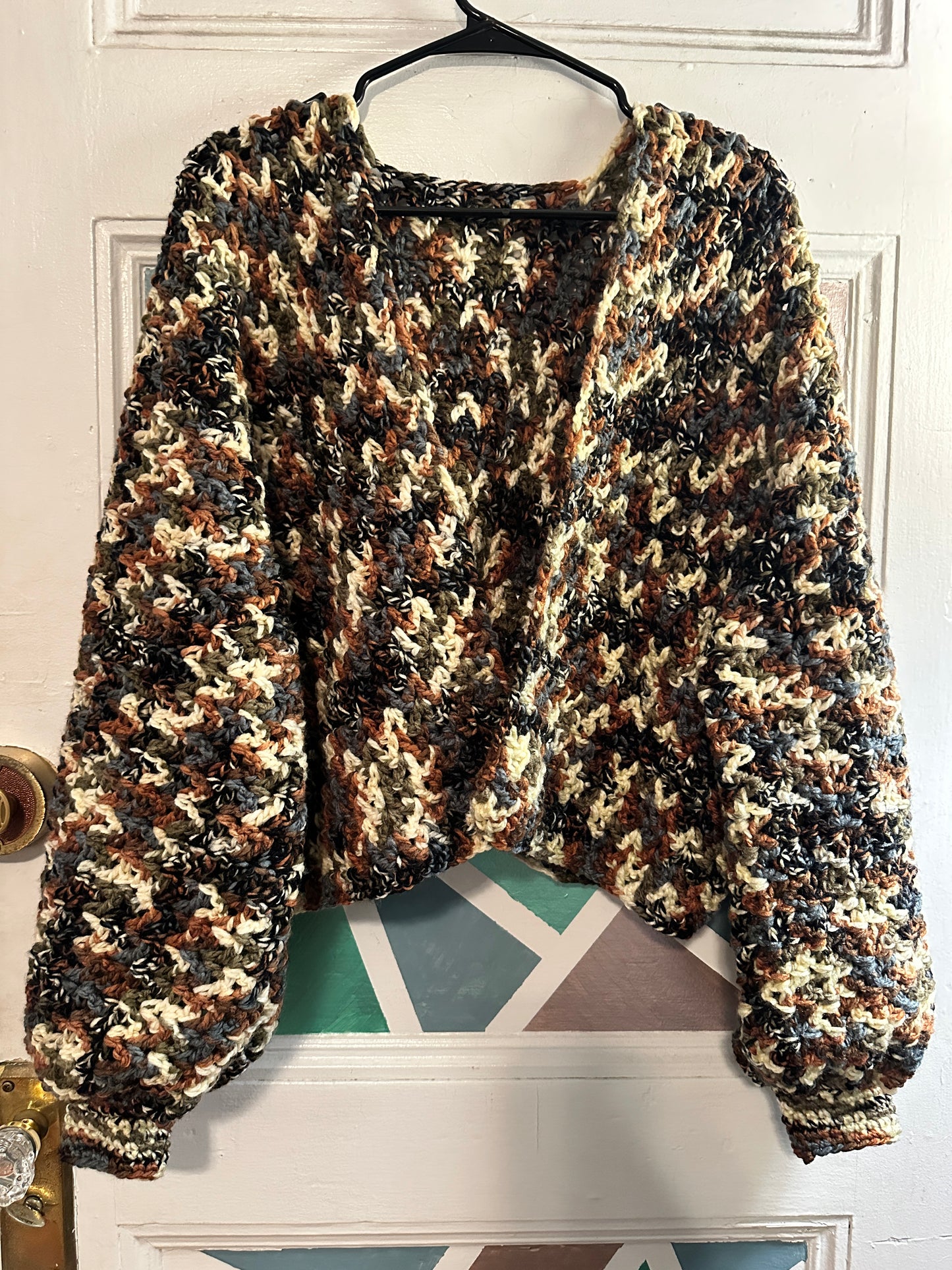 Cropped Crochet Cardigan