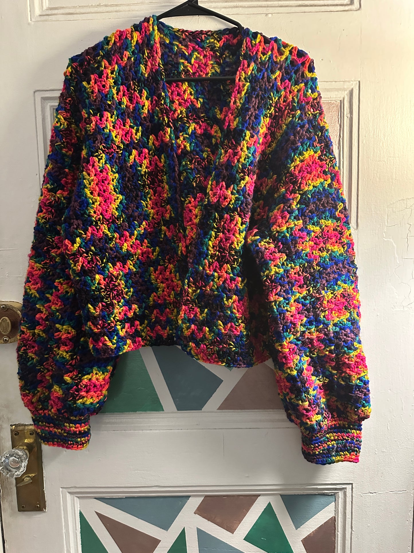 Cropped Crochet Cardigan
