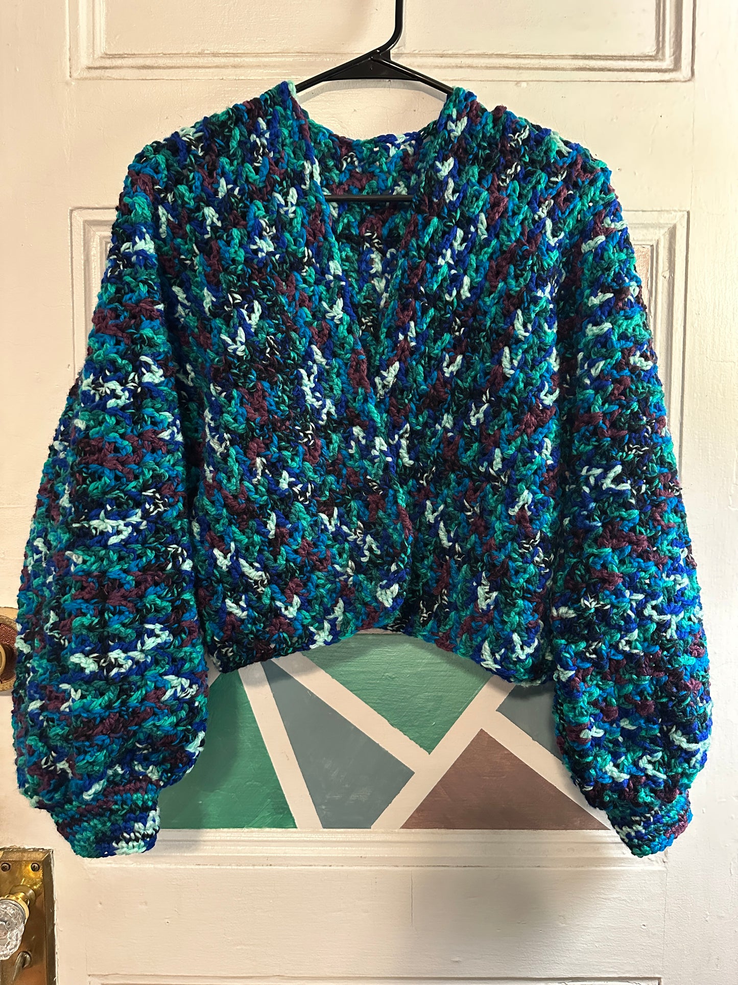 Cropped Crochet Cardigan