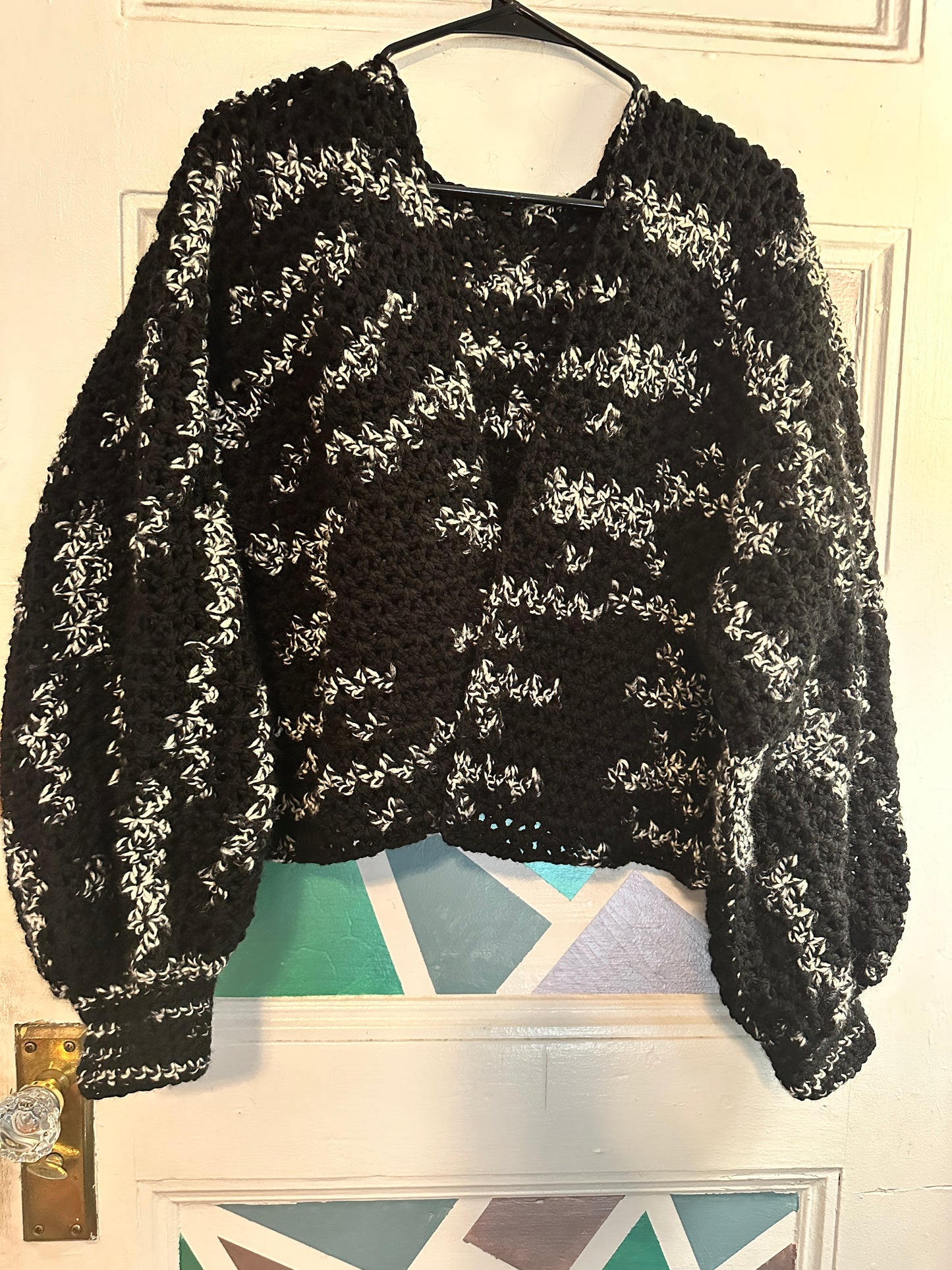 Cropped Crochet Cardigan
