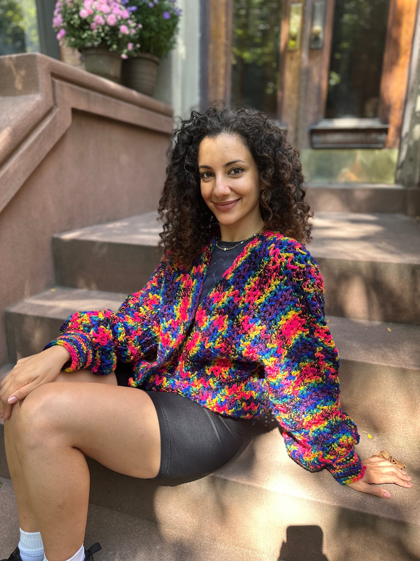 Cropped Crochet Cardigan