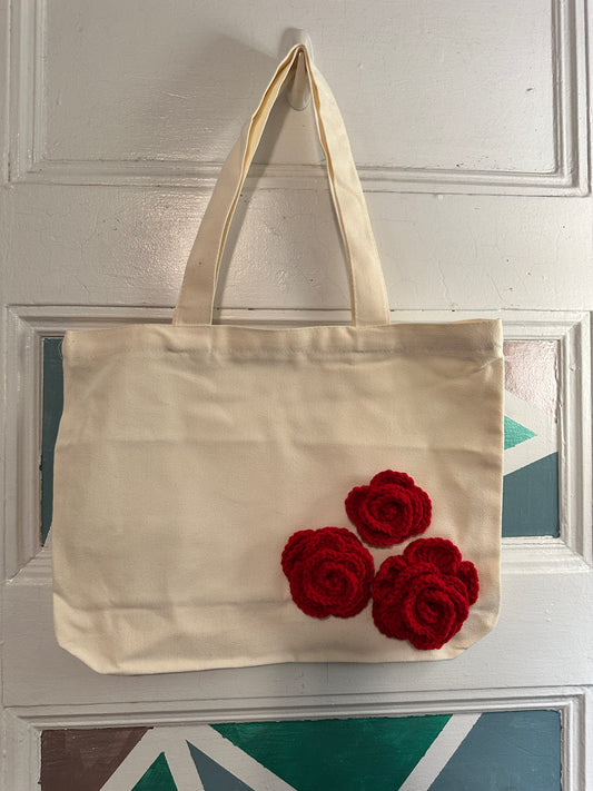 Rose Zipper Tote