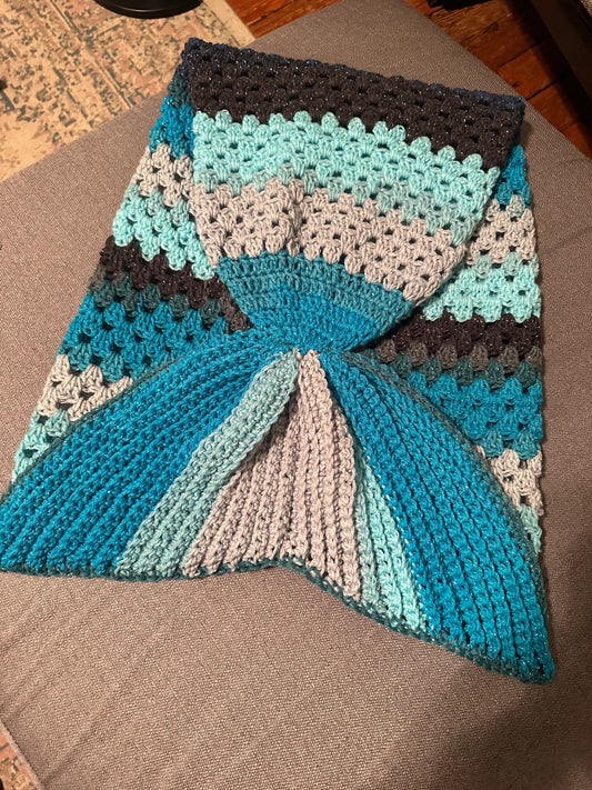 Children's Crochet Mermaid Tail Blanket