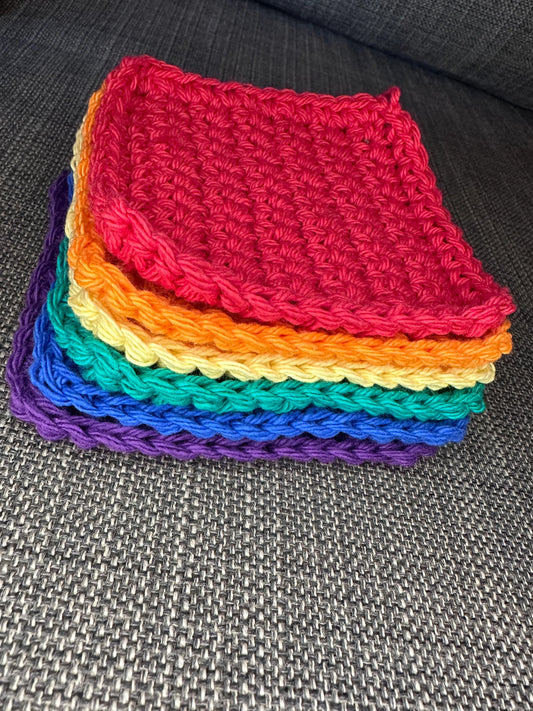 100% Cotton Crochet Coaster Set of 6