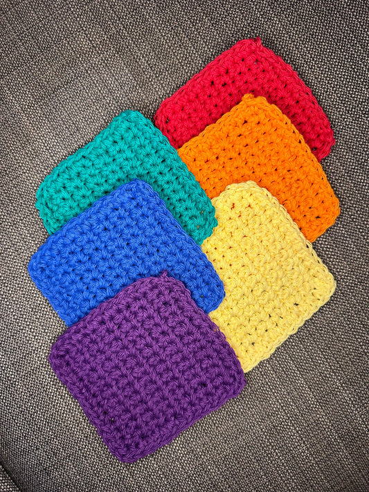 100% Cotton Crochet Coaster Set of 6